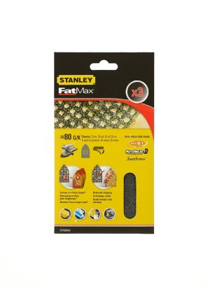 STA39092 | Mriežka brúsna na multibrúsku,suchý zips,P80, 3ks