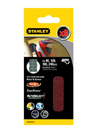 STA31577 | Papier brúsny na multibrúsku, suchý zips, 2xP80,2xP120,2xP180,2xP240