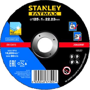 STA32607 | Kotúč rezný na nerez pr.125×1,0×22mm, plochý