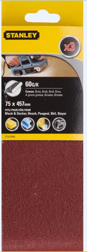 STA33096 | Pás brúsny 75x457mm P60, 3ks