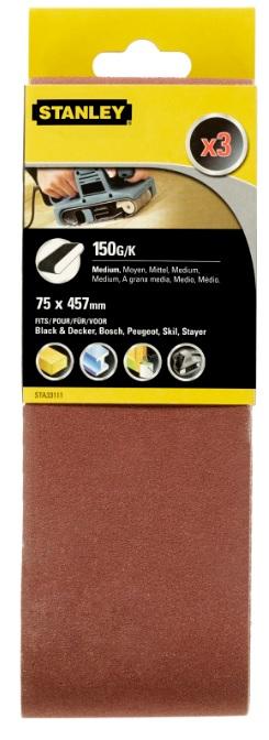 STA33111 | Pás brúsny 75x457mm P150, 3ks