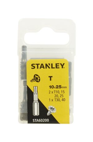 STA60200 | Bit skrutkovací TORX, 2x T10-15-20-T25, 1x T30-T40 x 25mm, 10-diel. sada