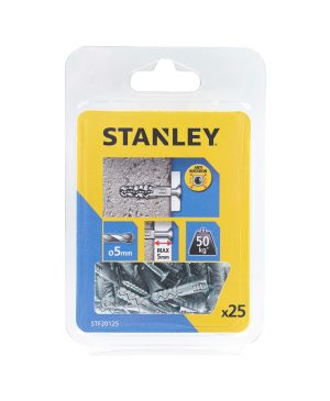 STF20125 | Nylonové hmoždinky 5x25mm + vruty, nosnost 50kg, 25ks