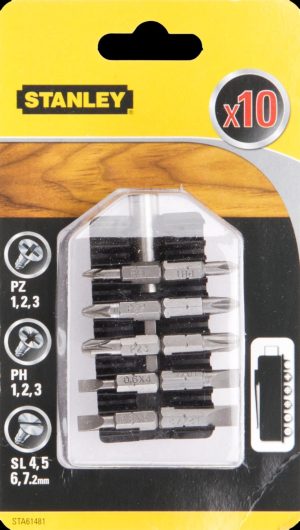 STA61481 | Bit skrutkovací PZ1-2-3, PH1-2-3, ploché 4,5-6-7,2mm, magnet. držiak bitov