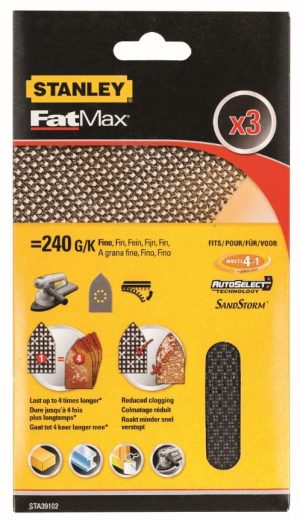 STA39102 | Mriežka brúsna na multibrúsku,suchý zips,P240, 3ks