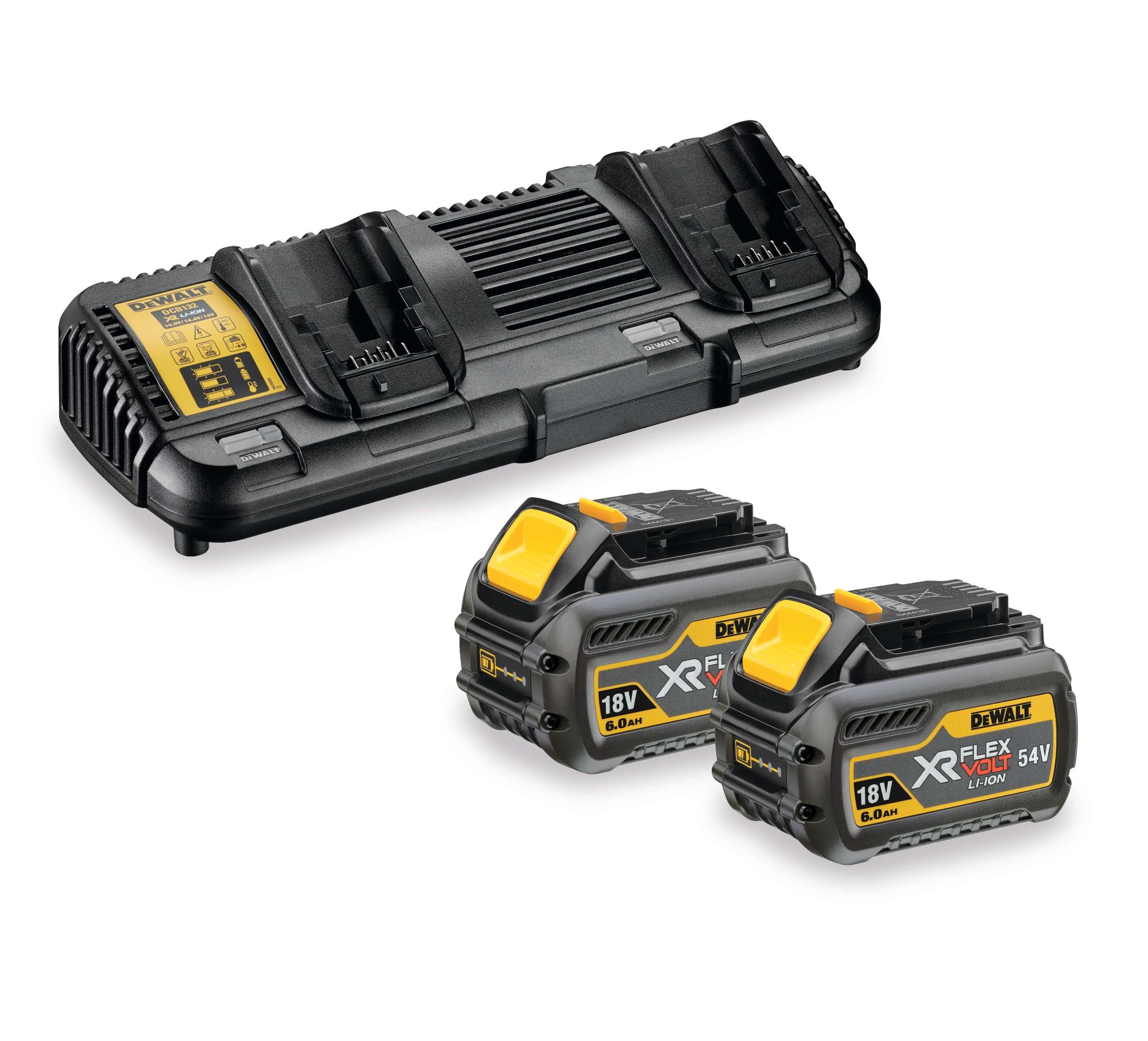 DCB132T2 | Nabíjačka XR FLEXVOLT dual 2x18V/6,0Ah (54V/2,0Ah)