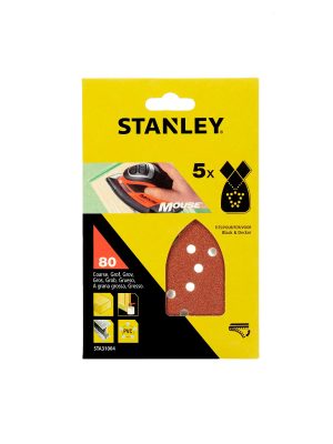 STA31004 | Papier brúsny dierovaný Mouse P80, suchý zips, 5ks, pre B+D