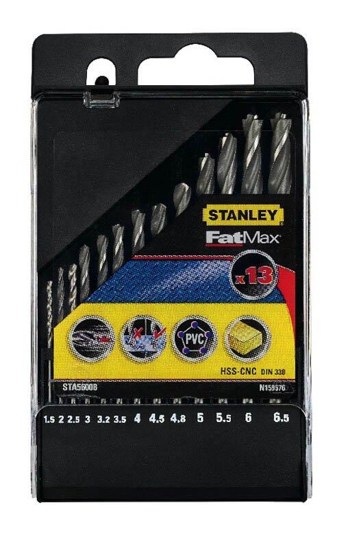 STA56008 | Vrták presný do kovu, pr.1,5-6,5mm (prírastok po 0,5mm), 13-dielna sada