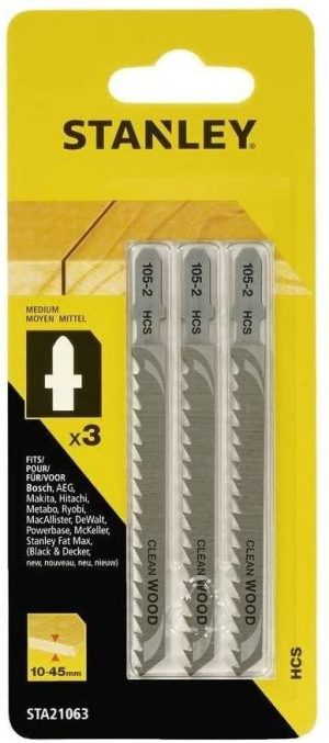 STA21063 | List pílový do dreva, HCS, úchyt "T", hr.10-45mm, roztup 4mm, dl. 100-68mm, 3ks