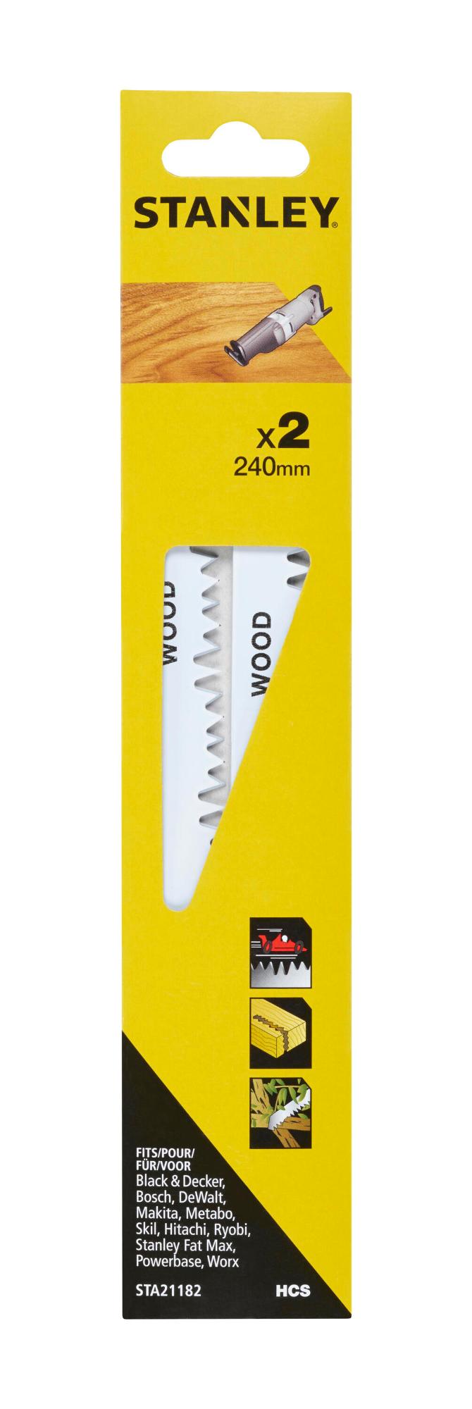 STA21182 | List pílový na mečovú pílu, HCS, na konáre, dl.240mm, rozstup 5-6,5mm, 2ks