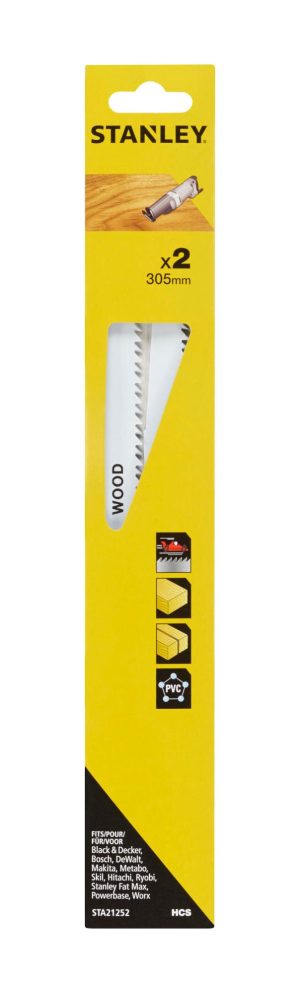 STA21252 | List pílový na mečovú pílu,HCS na drevo a plast, dl.305mm, rozstup mm, 2ks