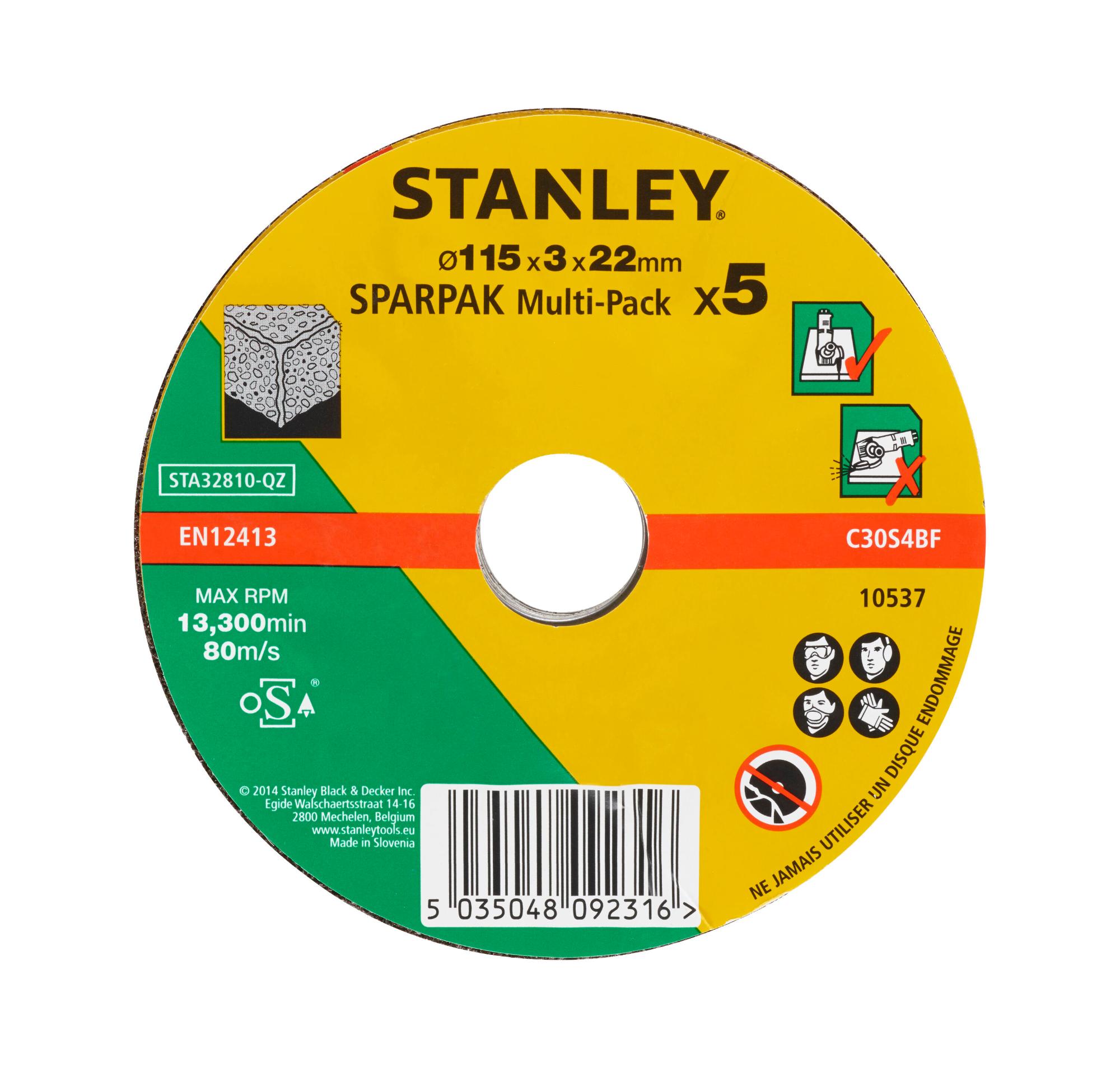 STA32810 | Kotúč rezný na betón/kameň, pr.115x3,2x22mm, vypuklý, 5ks