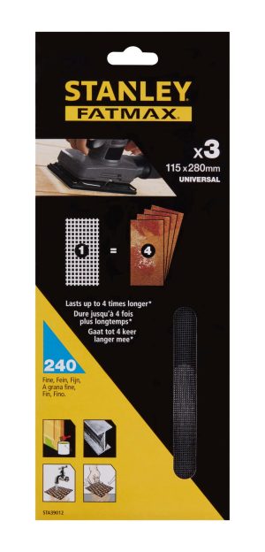 STA39012 | Mriežka brúsna, arch 115x280mm P240, 3ks