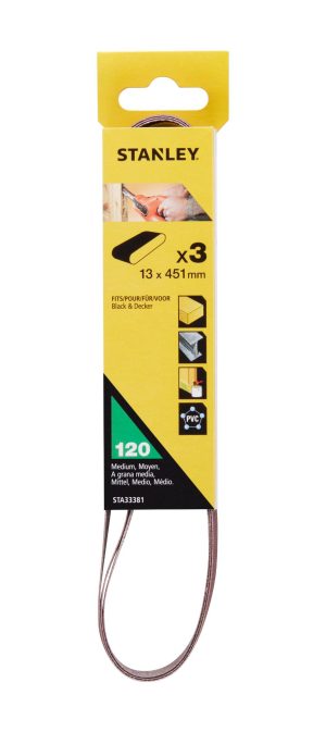 STA33381 | Pás brúsny na pásové pilníky 13x451mm P120, 3ks, pre B+D