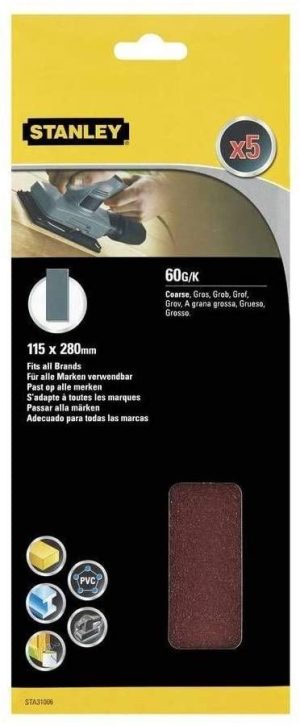 STA31006 | Papier brúsny nedierovaný 115x280mm P60, 5ks
