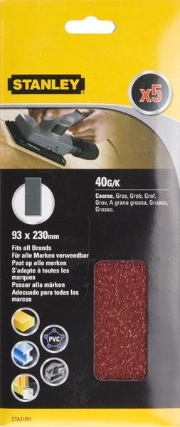 STA31091 | Papier brúsny nedierovaný 93x230mm P40, 5ks