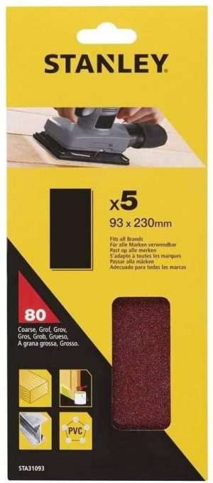 STA31093 | Papier brúsny nedierovaný 93x230mm P80, 5ks