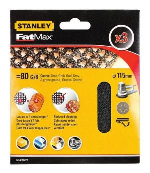 STA39222 | Mriežka brúsna na excent.brúsku, pr.115mm P80, suchý zips, 3ks