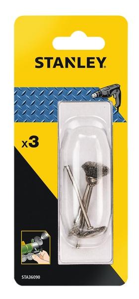 STA36090 | Kefa do vŕtačky rotačná, sada 3ks - okružná pr.22mm, hrnček. pr.15mm, koncová pr.5mm, stopka pr.3mm