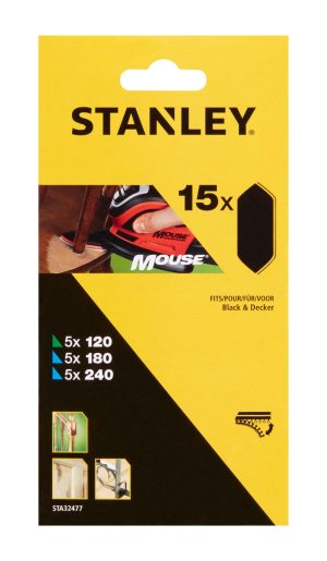 STA32477 | Papier brúsny, výseky na prstovú podložku Mouse 5xP120 ,5xP180, 5xP240
