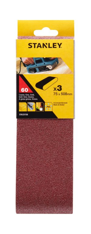 STA33156 | Pás brúsny 75x510mm P60, 3ks, pre B+D
