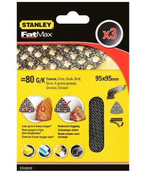 STA39182 | Mriežka brúsna,delta P80, suchý zips, 3ks