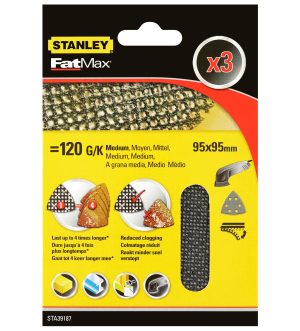 STA39187 | Mriežka brúsna,delta P120, suchý zips, 3ks