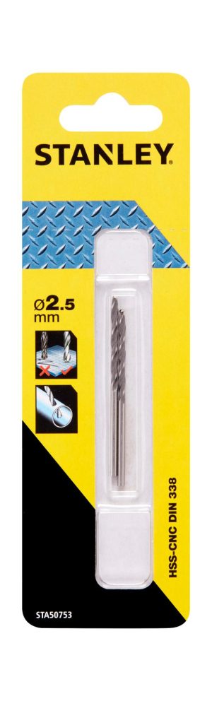 STA50753 | Vrták HSS-CNC O2,5 x 57/30mm, 2ks