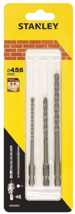 STA53053 | Vrtáky do muriva s 6-hr. stopkou 4-5-6mm