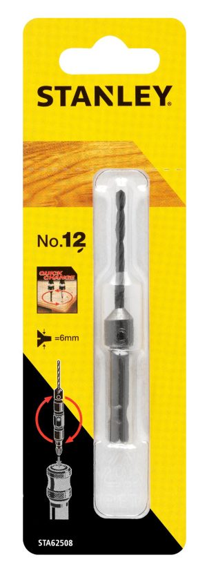 STA62508 | Vrták s 6-hr. stopkou 6 x 41/80mm a záhlubníkem #12