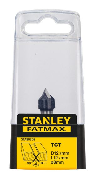 STA80306 | Fréza do dreva drážkovacia TCT/HM pr.12,7 x 90mm, stopka pr.8mm