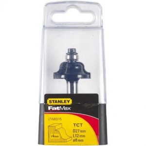 STA80315 | Fréza do dreva obrys. uhl. TCT/HM R4 pr.27x12mm, stopka pr.8mm, s vodiac. ložiskom