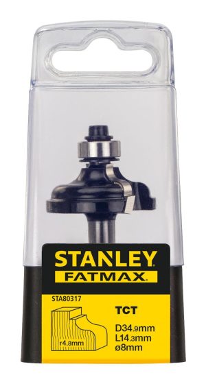 STA80317 | Fréza do dreva tvarová zaoblená TCT/HM, R4,8 pr.34,9mm, stopka 8mm