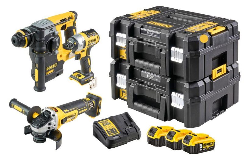 DCK305P3T | KOMBO SADA 18V 3x5,0Ah (DCH273+DCF887+DCG405) Tstak